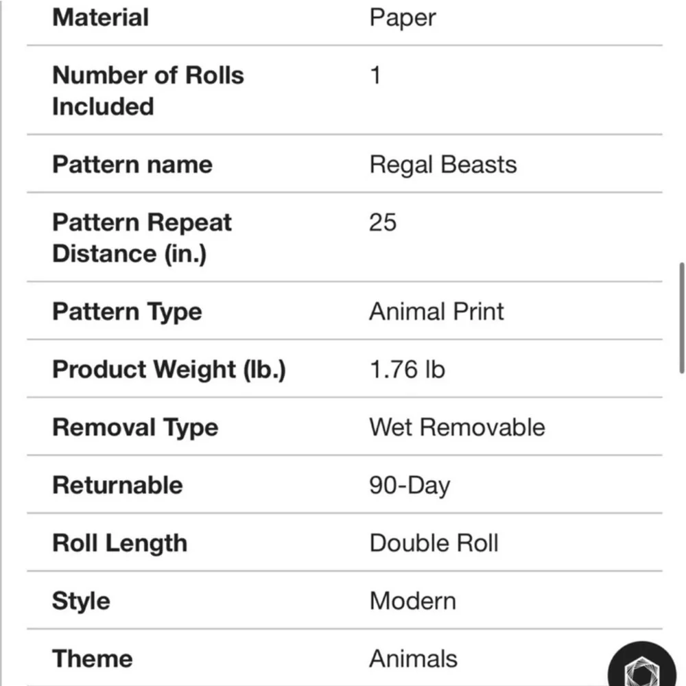 1 roll Holden Wallpaper- Regal Beasts Sage Green Background, 56 sq ft, New!